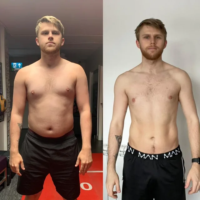 Client before and after coaching with RPA