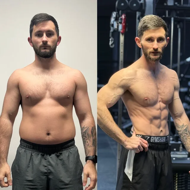 Client before and after coaching with RPA