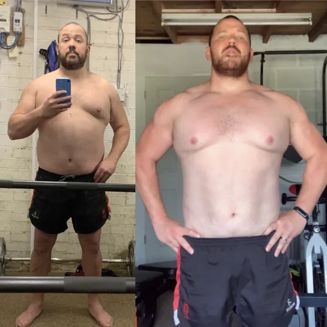 Client before and after coaching with RPA